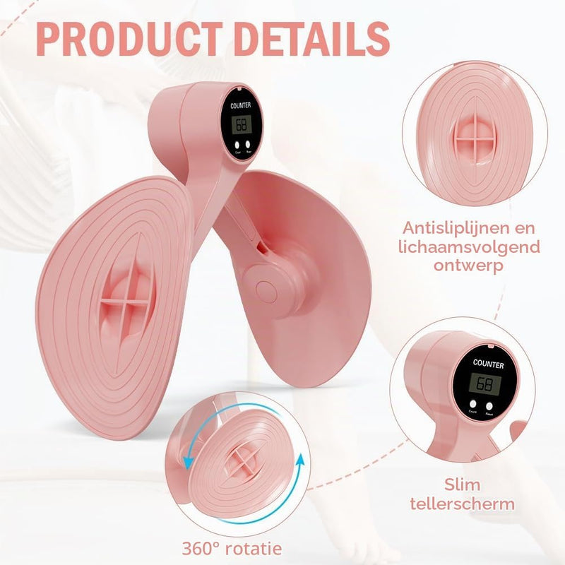 Charger l’image dans la visionneuse de galerie, Dijbeentrainer met elektronische teller en 360 graden draaibare steunen voor benen billen en bekkenbodem – heuptrainer – beentraining - happygetfit.com
