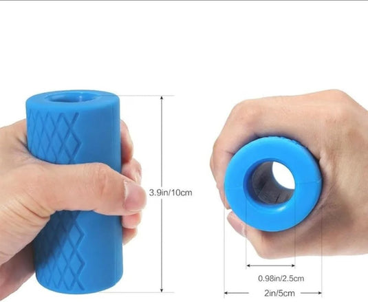 Dikke haltergrepen siliconen set van 2 blauw - happygetfit.com