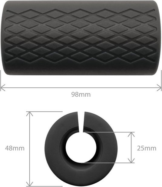 Dikke haltergrepen siliconen set van 2 zwart - happygetfit.com