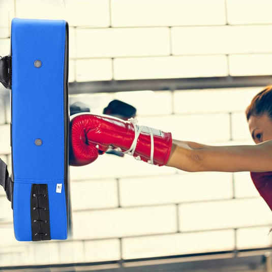 Dioche PU lederen stootkussen, verdikte sanda-bokstraining, beendoel, training, Thaise pad, kick focus, uitgerust met een zeer elastische compressieriem - happygetfit.com