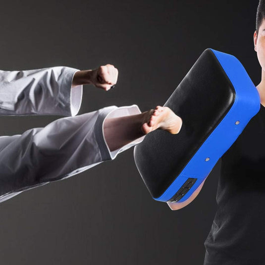 Dioche PU lederen stootkussen, verdikte sanda-bokstraining, beendoel, training, Thaise pad, kick focus, uitgerust met een zeer elastische compressieriem - happygetfit.com