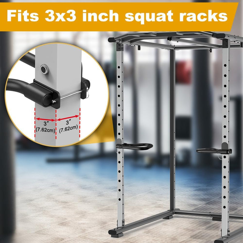 Laden Sie das Bild in Galerie -Viewer, Dip bar bevestiging 2 stuks voor power rack met multi-grip – dip handles – fitness accessoire - happygetfit.com
