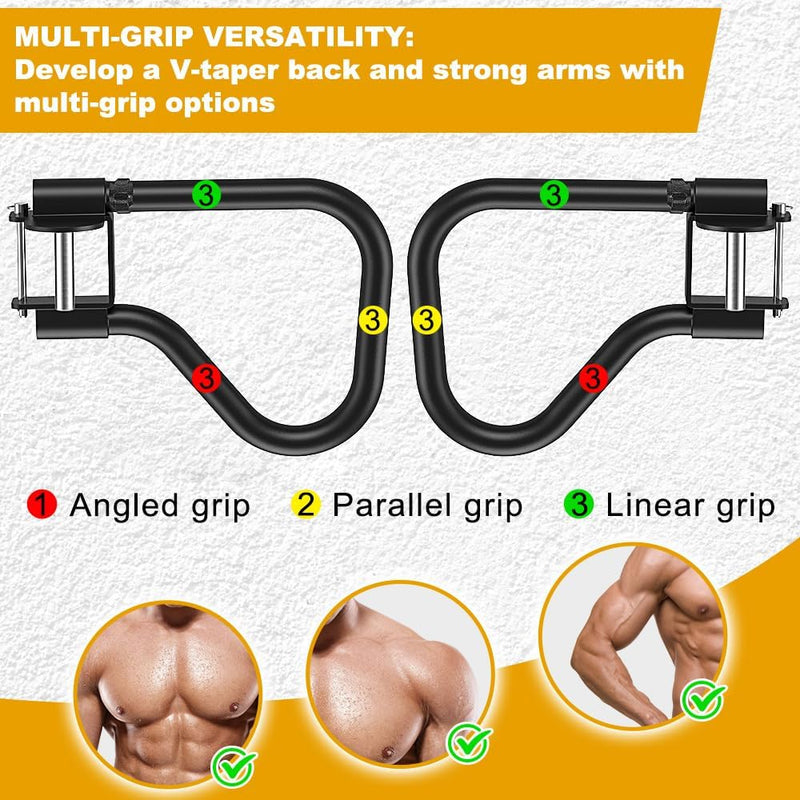 Laden Sie das Bild in Galerie -Viewer, Dip bar bevestiging 2 stuks voor power rack met multi-grip – dip handles – fitness accessoire - happygetfit.com
