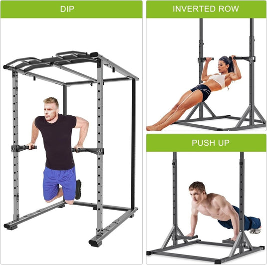 Dip bar bevestiging voor 5x5 cm power rack tot 227 kg – dip handles – fitness accessoire - happygetfit.com