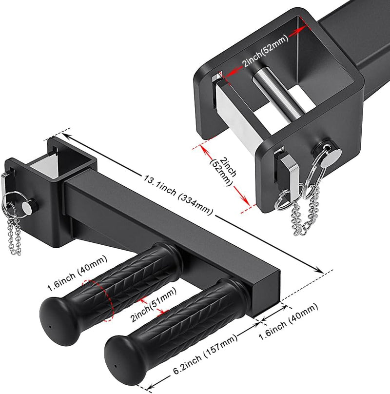 Załaduj obraz do przeglądarki galerii, Dip bar bevestiging voor 5x5 cm power rack tot 227 kg – dip handles – fitness accessoire - happygetfit.com
