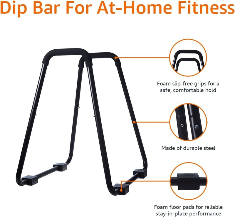 Załaduj obraz do przeglądarki galerii, Dip station van staal tot 300 kg voor thuisfitness – dip bars – krachttraining - happygetfit.com
