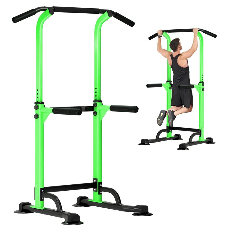 Laad afbeelding in Galerijviewer, DlandHome Power Tower Pull Up Dip Station Multi-Function Fitness Equipment for Strength Training Adjustable Height Dip Stand for Home Gym - happygetfit.com
