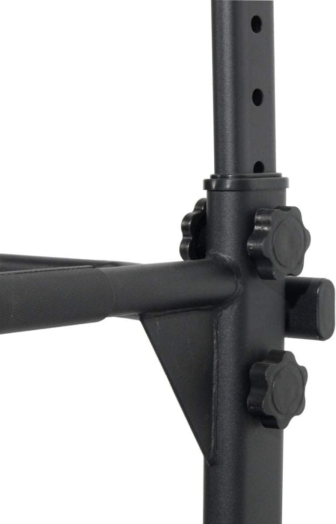 Laad afbeelding in Galerijviewer, DlandHome Romeinse stoel voor krachttraining, verstelbaar, dips tractie, optrekstang op voet, tractiestation, buikdips, armleuningen, fitness, zwart - happygetfit.com
