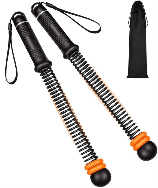 Draadloze battle ropes 2 stuks van 43 cm met verstelbare gewichten en antislip handgrepen – HIIT training – fitnessapparatuur - happygetfit.com