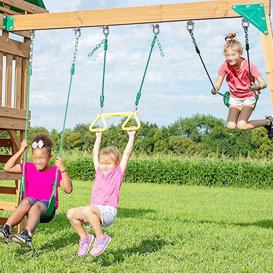 Draaibare schommelhaken 4 stuks 12,7 cm van RVS met kogellagers voor houten balken – ophangschroeven – hangmatbevestiging - happygetfit.com