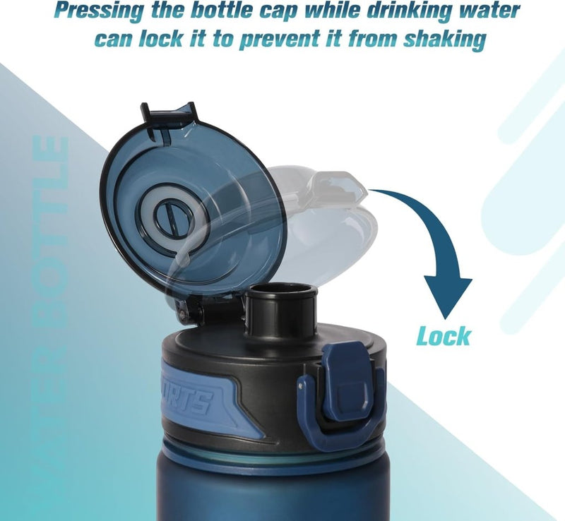 Laden Sie das Bild in Galerie -Viewer, Drinkfles 1 liter van BPA-vrij Tritan met tijdmarkering en lekvrije dop – waterfles – hydratatiefles - happygetfit.com
