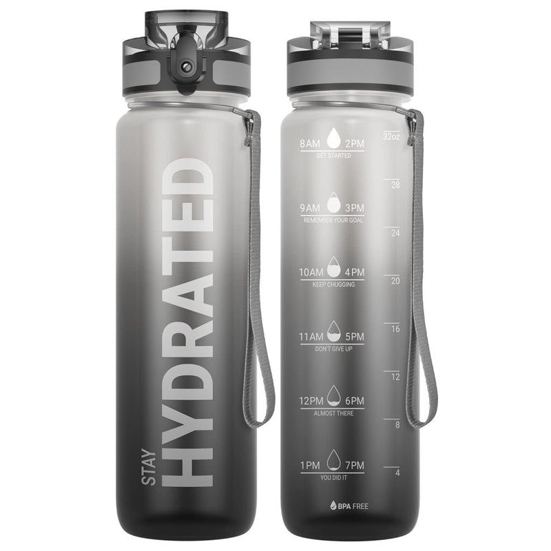 Chargez l'image dans la visionneuse de la galerie, Drinkfles 750 ml BPA-vrij met tijdmarkeringen en lekvrije dop – waterfles – sportfles - happygetfit.com
