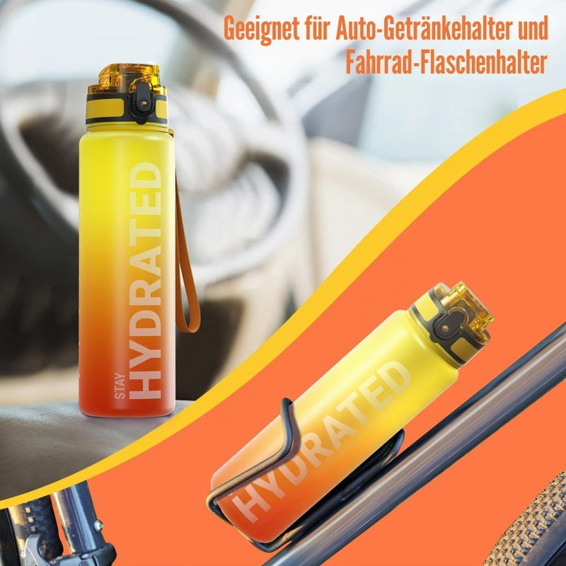 Chargez l'image dans la visionneuse de la galerie, Drinkfles 750 ml BPA-vrij met tijdmarkeringen en lekvrije dop – waterfles – sportfles - happygetfit.com
