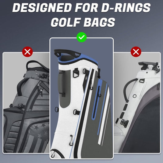 Dubbele golftas schouderriem verstelbaar met gewatteerde schouderstukken en 4 metalen haken – draagharnas – golftasriemen - happygetfit.com