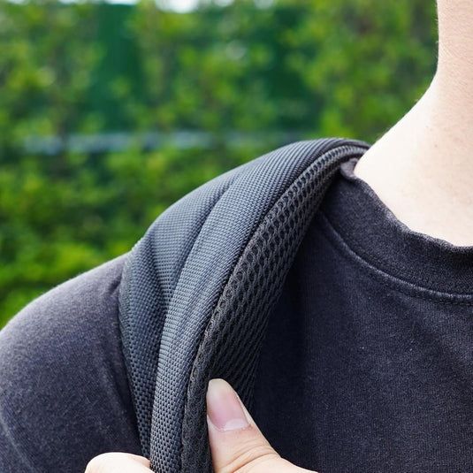 Dubbele golftas schouderriem verstelbaar met gewatteerde schouderstukken en 4 metalen haken – draagharnas – golftasriemen - happygetfit.com