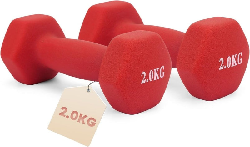 Chargez l'image dans la visionneuse de la galerie, Dumbbells set van 2 x 1 kg met antislip grip - happygetfit.com
