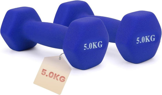 Dumbbells set van 2 x 1 kg met antislip grip - happygetfit.com