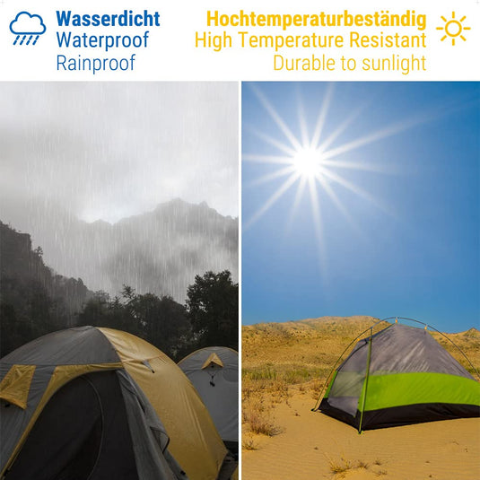 ecooe Reparatietape voor tenten, 8 cm x 5 m, reparatietape, professioneel, waterdicht, transparant, voor het repareren van luifels, tent, pvc-coating, paviljoen, vrachtwagenzeil - happygetfit.com