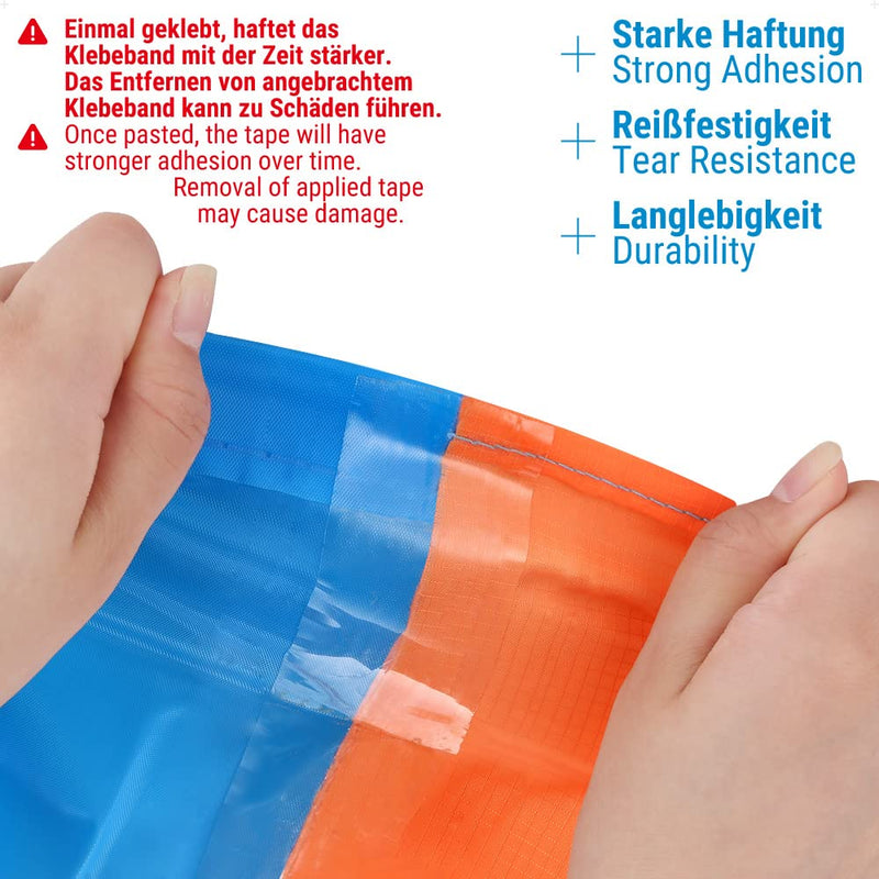 Load image into Gallery viewer, ecooe Reparatietape voor tenten, 8 cm x 5 m, reparatietape, professioneel, waterdicht, transparant, voor het repareren van luifels, tent, pvc-coating, paviljoen, vrachtwagenzeil - happygetfit.com
