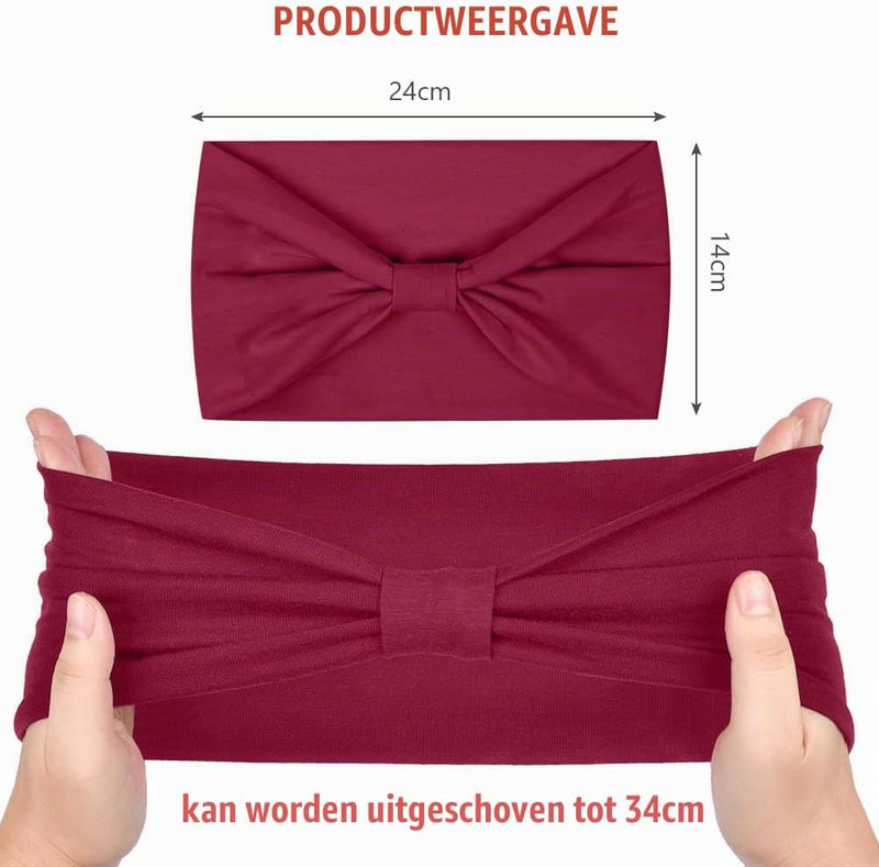 Charger l’image dans la visionneuse de galerie, Elastische haarbanden dames 4 stuks van zachte polyesterstof met brede pasvorm voor yoga en fitness – sporthaarbanden – tulbandhoofdbanden - happygetfit.com
