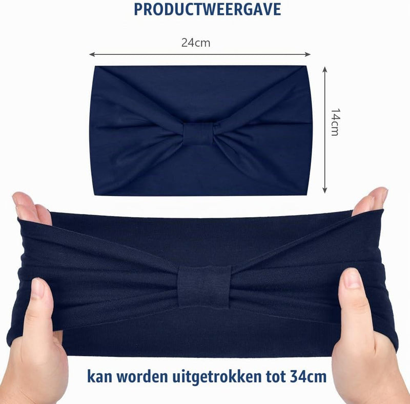 Charger l’image dans la visionneuse de galerie, Elastische haarbanden dames 4 stuks van zachte polyesterstof met brede pasvorm voor yoga en fitness – sporthaarbanden – tulbandhoofdbanden - happygetfit.com
