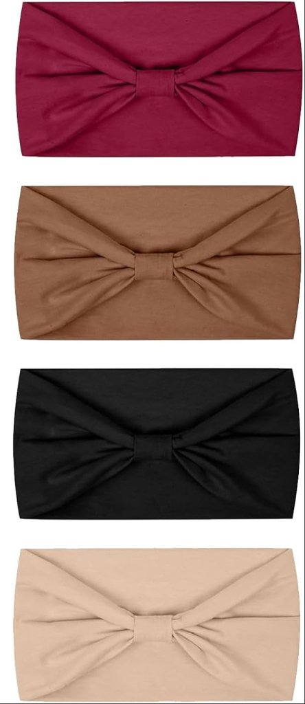 Charger l’image dans la visionneuse de galerie, Elastische haarbanden dames 4 stuks van zachte polyesterstof met brede pasvorm voor yoga en fitness – sporthaarbanden – tulbandhoofdbanden - happygetfit.com

