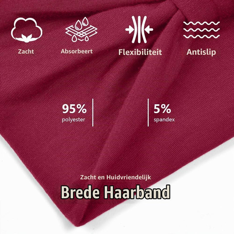 Charger l’image dans la visionneuse de galerie, Elastische haarbanden dames 4 stuks van zachte polyesterstof met brede pasvorm voor yoga en fitness – sporthaarbanden – tulbandhoofdbanden - happygetfit.com
