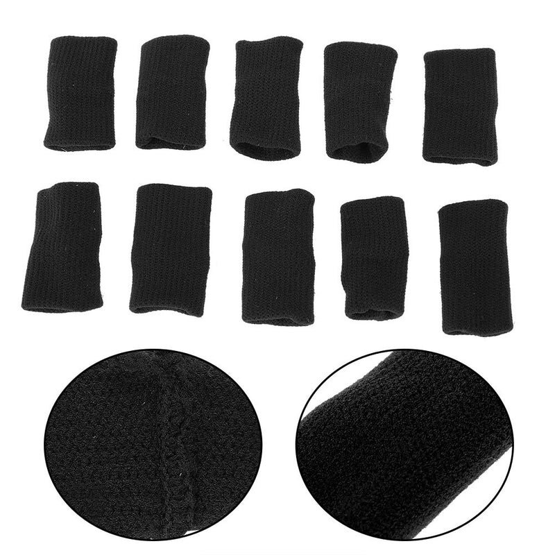 Laad afbeelding in Galerijviewer, Elastische vingerbeschermers 10 stuks van nylon en spandex voor sport en ondersteuning – vingerbandages – vingercompressie - happygetfit.com
