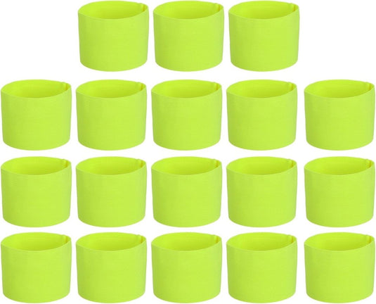 Elastische voetbal aanvoerdersband 33x7 cm (18 stuks) - Verstelbare kapiteinsband met klittenband - Aanvoerdersband sport & teamtraining - happygetfit.com
