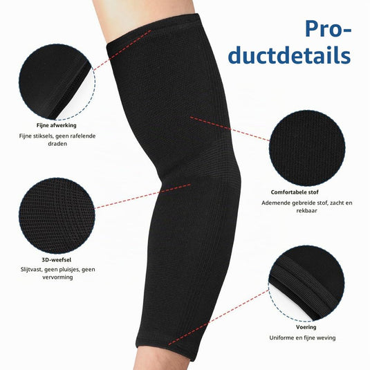 Elleboogbandage met verstelbare compressieriem van ademend nylon en elastaan voor sport en dagelijks gebruik – elleboogsteun – tennisarmbandage - happygetfit.com