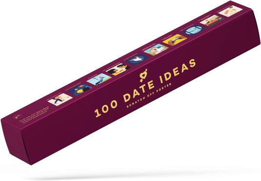 Enno Vatti 100 Dates Scratch Off Poster - Ultimate Adventure Challenge for Couples - Fun Bucket List Scratch Off Ideas for Date Night, Anniversary, Valentine's Day - 16.5"x23.4" Date Night Scratch Off - happygetfit.com