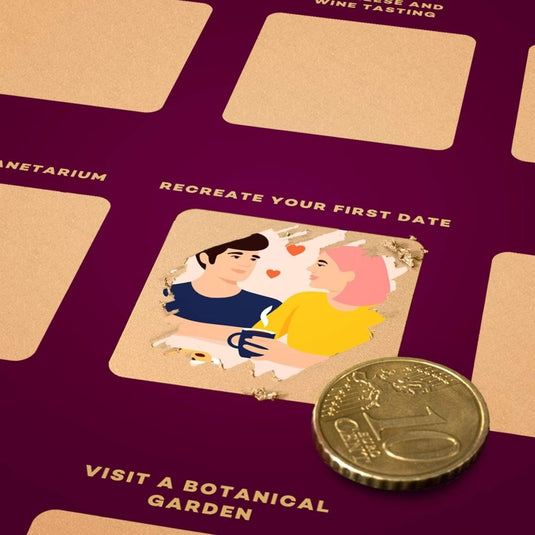 Enno Vatti 100 Dates Scratch Off Poster - Ultimate Adventure Challenge for Couples - Fun Bucket List Scratch Off Ideas for Date Night, Anniversary, Valentine's Day - 16.5"x23.4" Date Night Scratch Off - happygetfit.com
