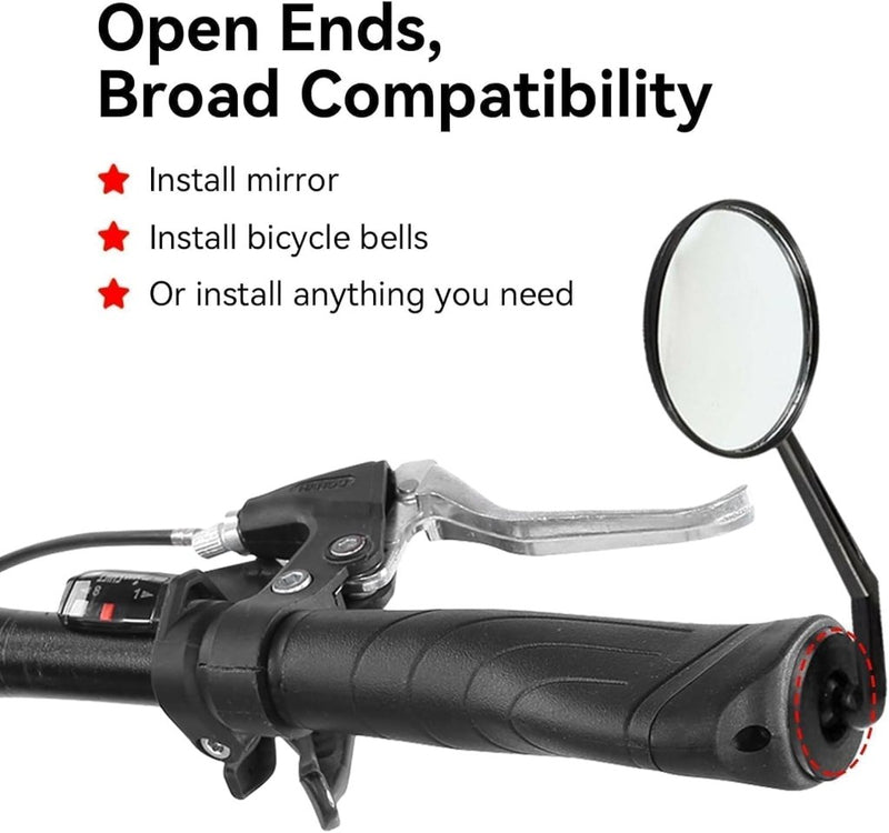 Load image into Gallery viewer, Ergonomische fietshandvatten 22 mm lang en kort zwart - happygetfit.com
