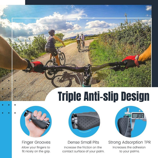 Ergonomische fietshandvatten 22 mm voor draaigreepschakeling - happygetfit.com