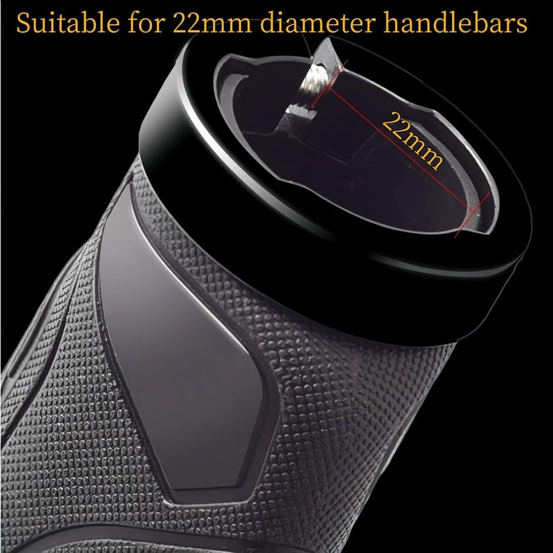 Load image into Gallery viewer, Ergonomische fietshandvatten 22 mm zwart met einddoppen - happygetfit.com
