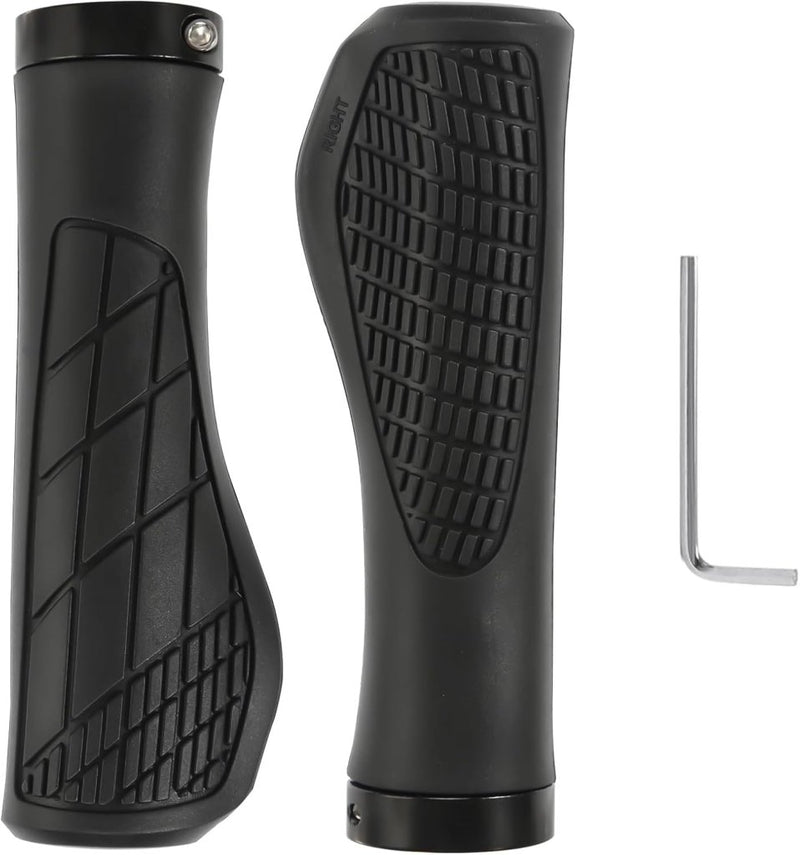 Laad afbeelding in Galerijviewer, Ergonomische fietshandvatten 22 mm zwart met inbussleutel - happygetfit.com
