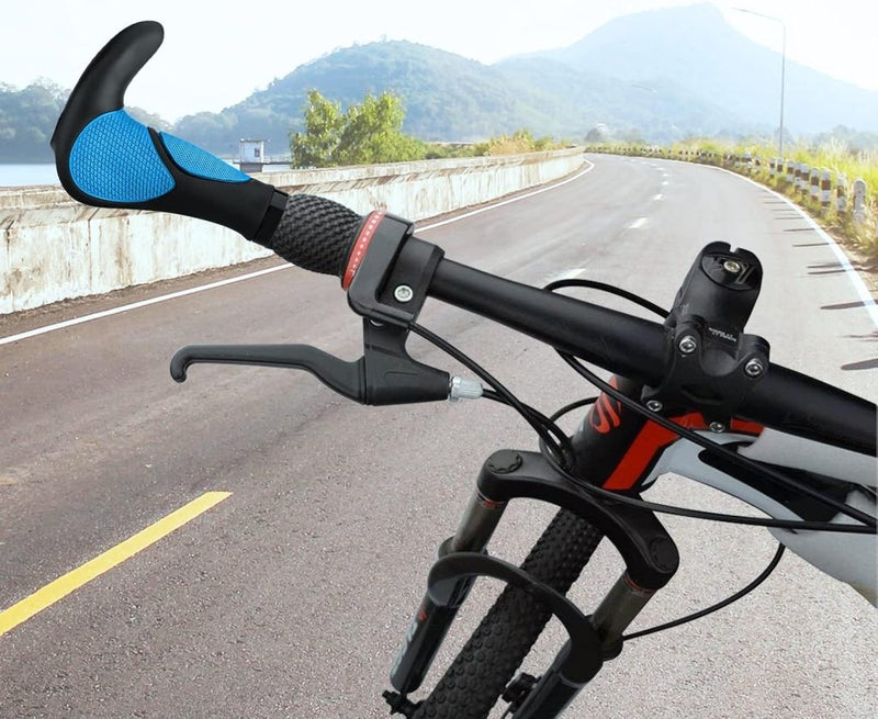 Chargez l'image dans la visionneuse de la galerie, Ergonomische fietshandvatten 22 mm zwart/grijs - happygetfit.com
