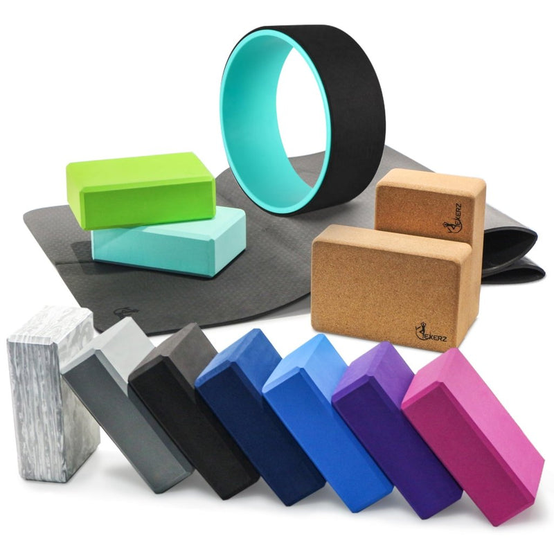 Laad afbeelding in Galerijviewer, EXERZ Yoga Blocks 2 pack, Gym Blocks, Exercise Workout Fitness Bricks, Pilates Stretch Handstand Non-Slip - happygetfit.com
