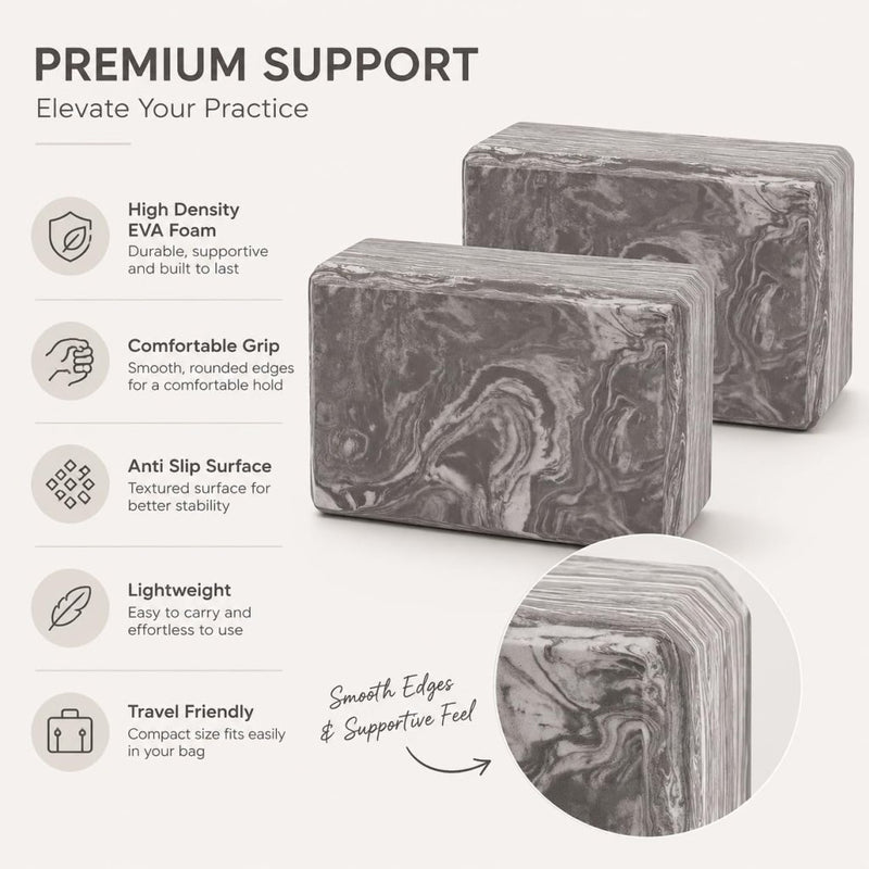 Laad afbeelding in Galerijviewer, EXERZ Yoga Blocks 2 pack, Gym Blocks, Exercise Workout Fitness Bricks, Pilates Stretch Handstand Non-Slip - happygetfit.com
