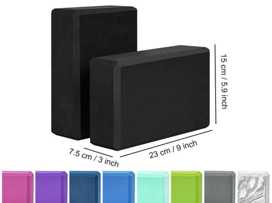 EXERZ Yoga Blocks 2 pack, Gym Blocks, Exercise Workout Fitness Bricks, Pilates Stretch Handstand Non-Slip - happygetfit.com