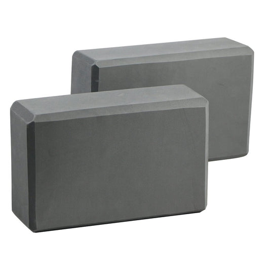 EXERZ Yoga Blocks 2 pack, Gym Blocks, Exercise Workout Fitness Bricks, Pilates Stretch Handstand Non-Slip - happygetfit.com