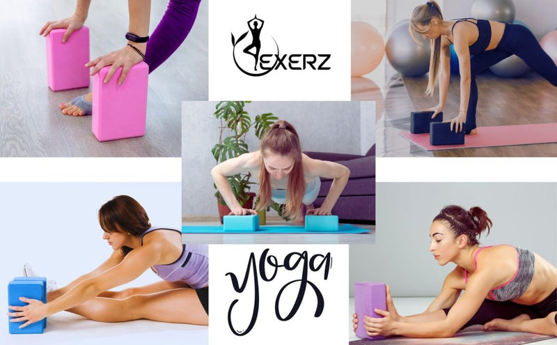 Laad afbeelding in Galerijviewer, EXERZ Yoga Blocks 2 pack, Gym Blocks, Exercise Workout Fitness Bricks, Pilates Stretch Handstand Non-Slip - happygetfit.com
