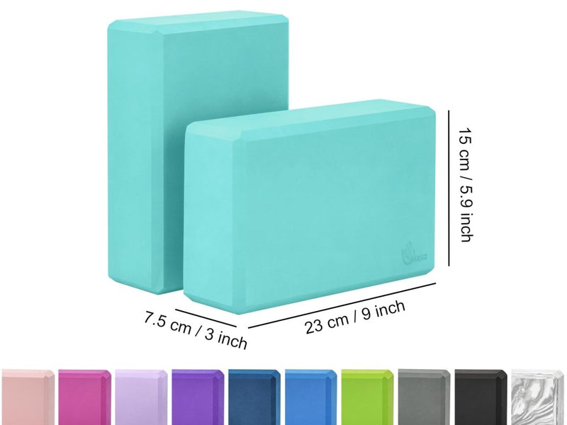 Laad afbeelding in Galerijviewer, EXERZ Yoga Blocks 2 pack, Gym Blocks, Exercise Workout Fitness Bricks, Pilates Stretch Handstand Non-Slip - happygetfit.com
