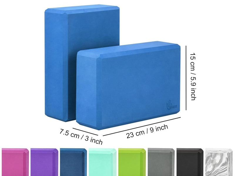 Laad afbeelding in Galerijviewer, EXERZ Yoga Blocks 2 pack, Gym Blocks, Exercise Workout Fitness Bricks, Pilates Stretch Handstand Non-Slip - happygetfit.com
