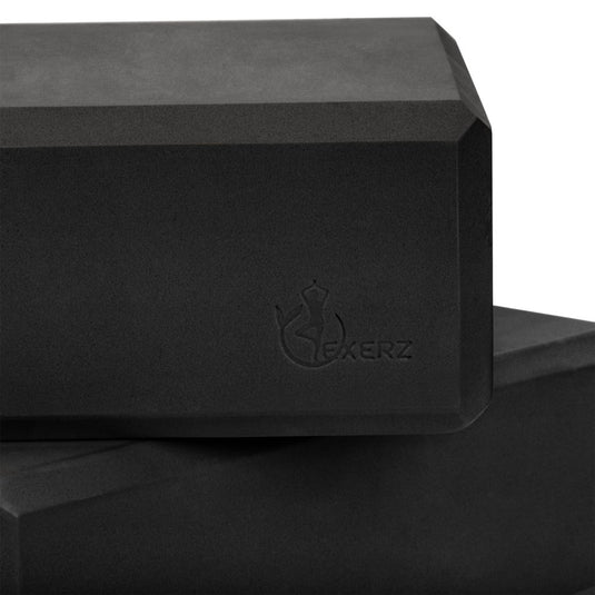 EXERZ Yoga Blocks 2 pack, Gym Blocks, Exercise Workout Fitness Bricks, Pilates Stretch Handstand Non-Slip - happygetfit.com