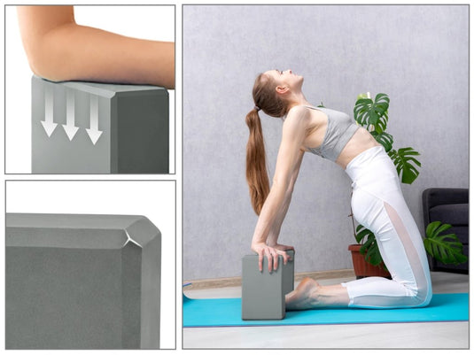 EXERZ Yoga Blocks 2 pack, Gym Blocks, Exercise Workout Fitness Bricks, Pilates Stretch Handstand Non-Slip - happygetfit.com