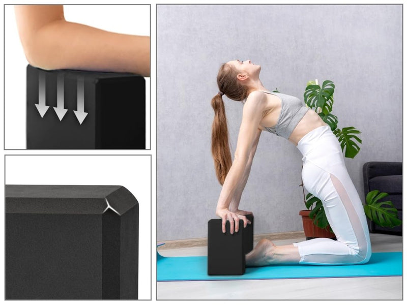 Laad afbeelding in Galerijviewer, EXERZ Yoga Blocks 2 pack, Gym Blocks, Exercise Workout Fitness Bricks, Pilates Stretch Handstand Non-Slip - happygetfit.com
