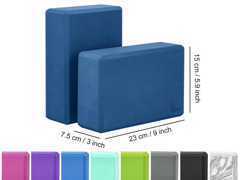 Laad afbeelding in Galerijviewer, EXERZ Yoga Blocks 2 pack, Gym Blocks, Exercise Workout Fitness Bricks, Pilates Stretch Handstand Non-Slip - happygetfit.com
