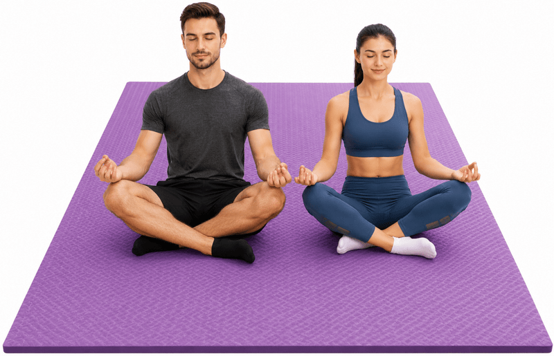 Laad afbeelding in Galerijviewer, Extra grote fitnessmat TPE antislip 200 x 130 cm - happygetfit.com
