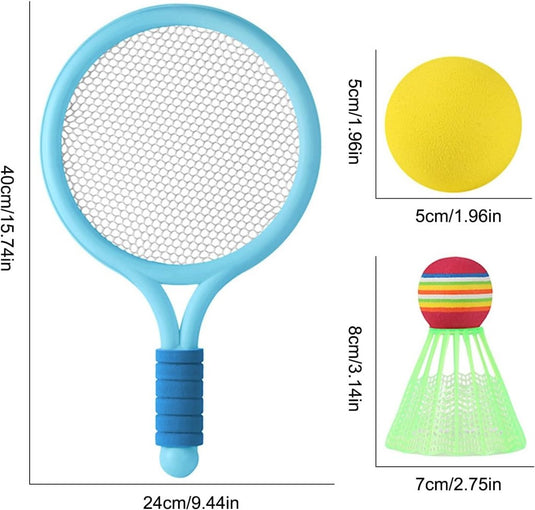 Federball Set Kinder Badminton Set Tennisschläger Spielzeug Geschenkset für Kinder - happygetfit.com